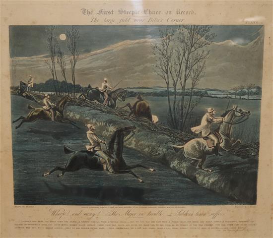 Henry Alken, a set of four Midnight Steeplechase prints, 42 x 56cm